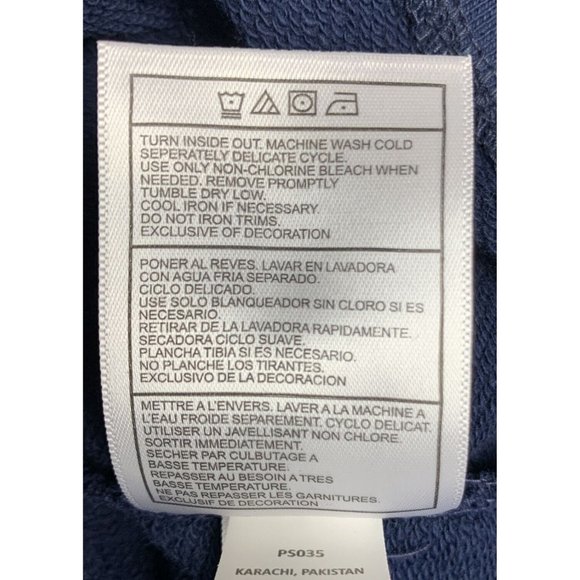 Kid’s Hoodie Size XL (18/20) Boys Reebok Sweatshirt Logo Print Pullover Navy - Picture 9 of 12